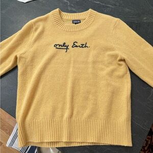 Patagonia Women’s only earth Mustard Crewneck Sweater